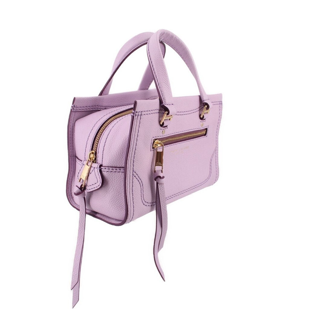Mini crossbody bag orchid purple with gold-tone hardware and zipper pulls