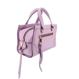 Mini crossbody bag orchid purple with gold-tone hardware and zipper pulls