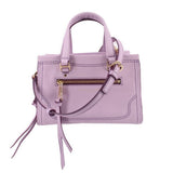 Mini crossbody bag orchid purple with top handles and zip front pocket