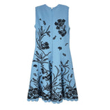 CAROLINA HERRERA PRINT DRESSES BLUE L