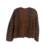 GANNI LEOPARD TOPS BROWN XS