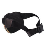 BURBERRY belt bag with front leather patch, black buckle, and adjustable strap