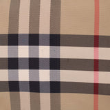 BURBERRY check fabric panel texture in tan, navy, red, and white
