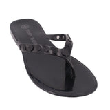 TORY BURCH THONG SANDALS BLACK 7 US
