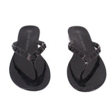 TORY BURCH THONG SANDALS BLACK 7 US