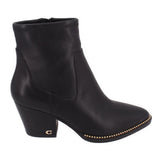 COACH PELL LEATHER ANKLE BOOTIES BLACK 7 US