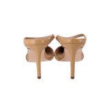 ANN TAYLOR LEATHER HEELS NUDE 8 US