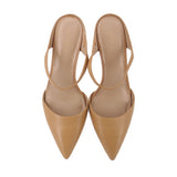 ANN TAYLOR LEATHER HEELS NUDE 8 US