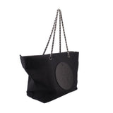 TORY BURCH ELLA CHAIN TOTES BLACK