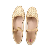 LOEFFLER RANDALL WOVEN FLATS GOLD 9 US