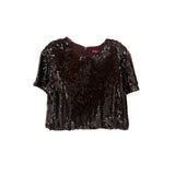 STAUD SEQUIN TOPS PLUM S