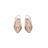 JIMMY CHOO SLINGBACK HEELS ROSE GOLD 37.5 EU | 7 US