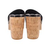 FRANCO SARTO CORK PLATFORM BLACK 7.5 US