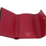 Louis Vuitton Victorine wallet interior in red with card slots and brand mark text