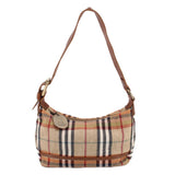 BURBERRY CHECK SHOULDER BAGS TAN