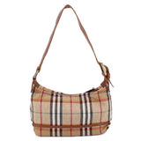 BURBERRY CHECK SHOULDER BAGS TAN