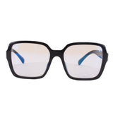 CHANEL SQUARE BLUE LIGHT SUNGLASSES BLACK