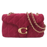COACH TABBY 26 SUEDE SHOULDER BAGS FUCHSIA