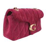 COACH TABBY 26 SUEDE SHOULDER BAGS FUCHSIA