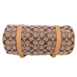 COACH KISSLOCK BARREL 28 SHOULDER BAGS TAN