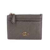 COACH QUILTED MINI SKINNY ID WALLETS GRAY
