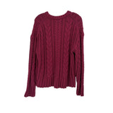 J CREW CABLE SWEATERS MAROON L