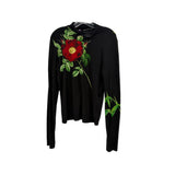 ALICE + OLIVIA PRINT TOPS BLACK L