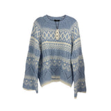 SANCTUARY PRINT SWEATERS BLUE L