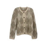 J CREW ARGYLE CARDIGANS CREAM M