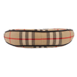 Beige vintage check bag top with zipper and gold hardware