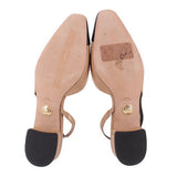 VERONICA BEARD CECILE TWO-TONE SLINGBACK HEELS BLACK/TAN 6.5 US