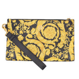 VERSACE BAROCCO PRINT CLUTCHES YELLOW/BLACK