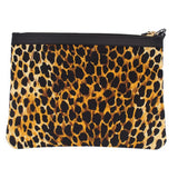 Dolce & Gabbana leopard-print pouch with black top zip and gold-tone hardware