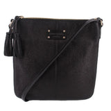 KATE SPADE AUBURN PLACE Cordelia black crossbody bag, adjustable strap, tassel detail.