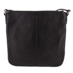 KATE SPADE AUBURN PLACE Cordelia black crossbody bag, front panel seams and top zipper.