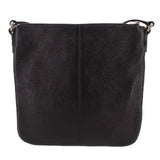 KATE SPADE AUBURN PLACE Cordelia black crossbody bag, front panel seams and top zipper.