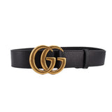 GUCCI MARMONT WIDE LEATER BELTS BLACK L | 38