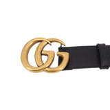 GUCCI MARMONT WIDE LEATER BELTS BLACK L | 38