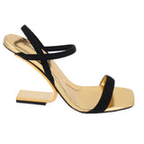 JEFFREY CAMPBELL GEOMETRIC SANDALS GOLD 8 US
