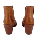 FRYE AMADO LEATHER WEDGE BOOTIES CAMEL 7.5 US