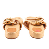 J CREW RAFFIA SANDALS TAN 6.5 US