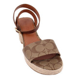 COACH SIGNATURE HEELS BROWN 7 US