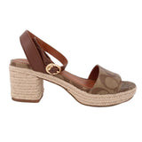 COACH SIGNATURE HEELS BROWN 7 US
