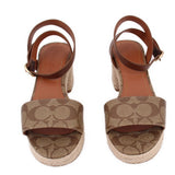 COACH SIGNATURE HEELS BROWN 7 US