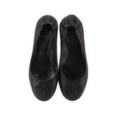 TORY BURCH LEATHER FLATS BLACK 9 US