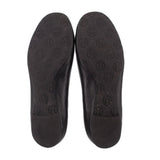 TORY BURCH MINNIE LEATHER BALLET FLATS BLACK 9 US