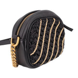 TORY BURCH KIRA CROCHET CROSSBODYS BLACK