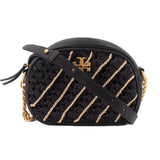 TORY BURCH KIRA CROCHET CROSSBODYS BLACK