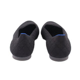 ROTHY'S THE ALMOND KNIT LOAFERS BLACK 7.5 US