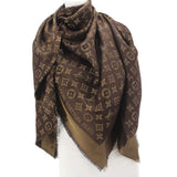 LOUIS VUITTON SHINE SHAWL SCARVES BROWN